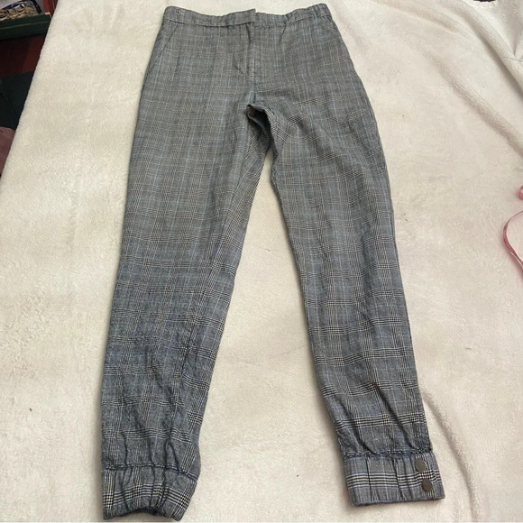 Tibi Cooper Prince Of Wales Checked Wool And Silk-blend Track Pants 28588 - Picture 2 of 15